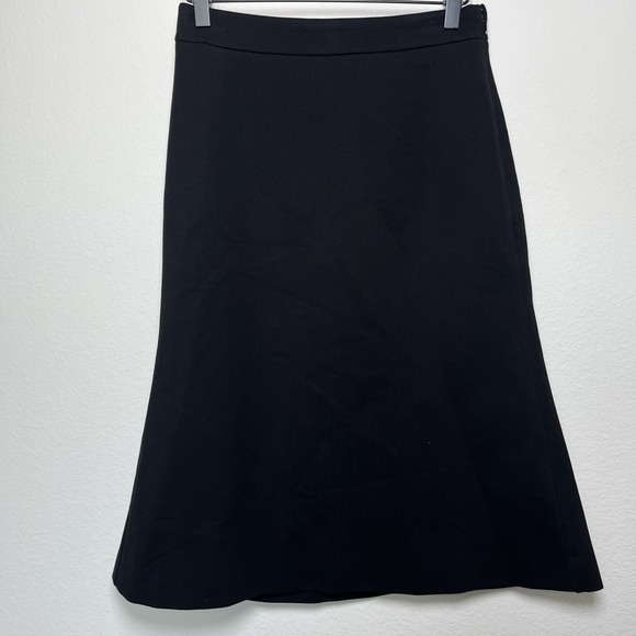 NEW J. Crew Women Skirt 6P Black A-Line Academia Minimalist Zipper Preppy Office - Picture 1 of 9
